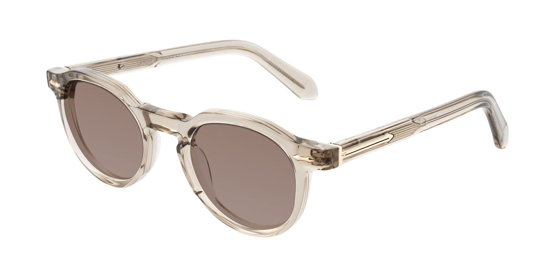 Angle of Lachard in Transparent Brown with Medium Brown Tinted Lenses