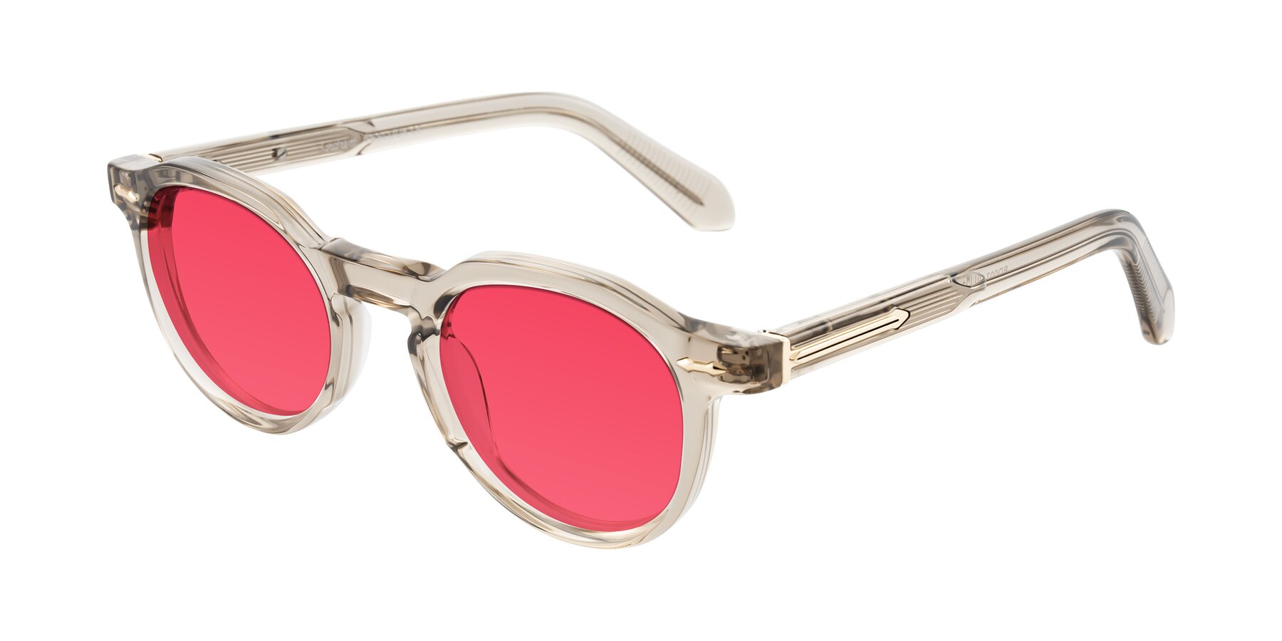 Angle of Lachard in Transparent Brown with Red Tinted Lenses