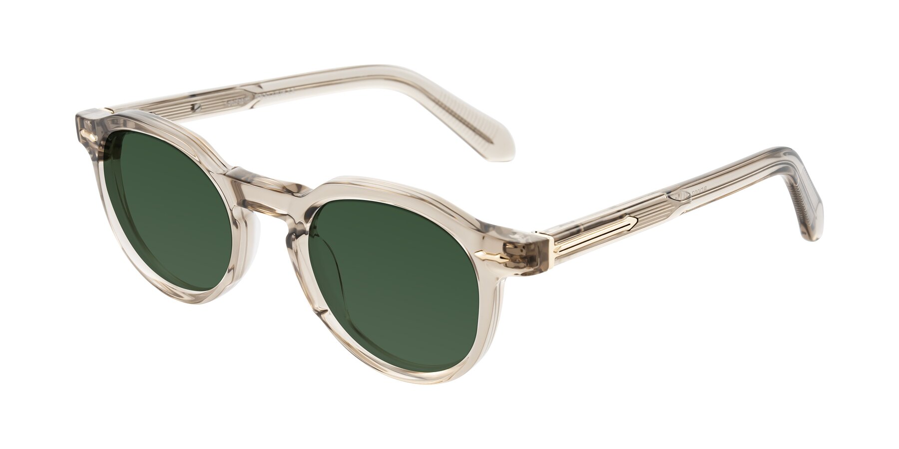 Angle of Lachard in Transparent Brown with Green Tinted Lenses