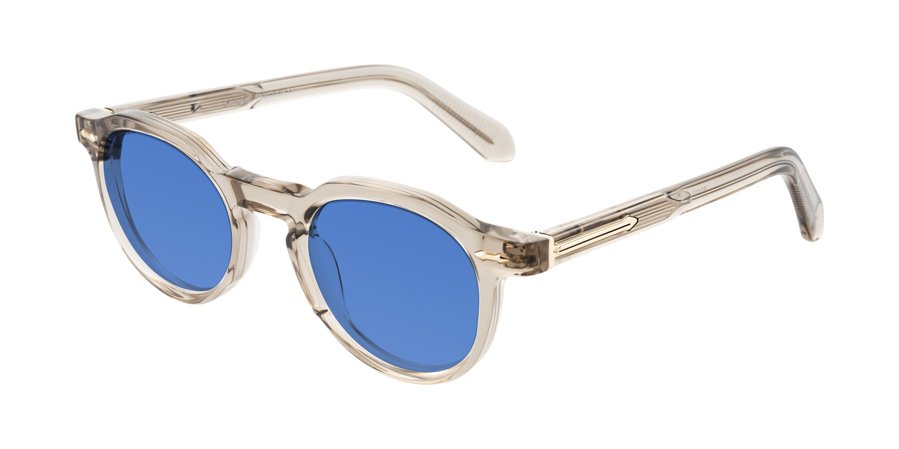 Angle of Lachard in Transparent Brown with Blue Tinted Lenses