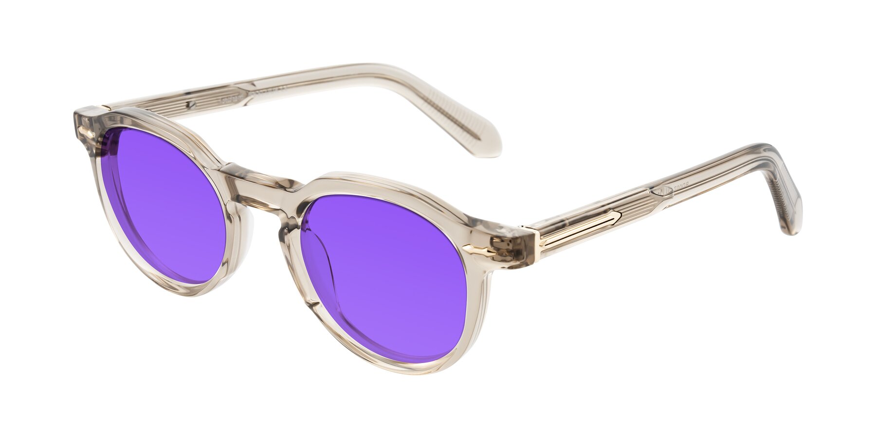 Angle of Lachard in Transparent Brown with Purple Tinted Lenses