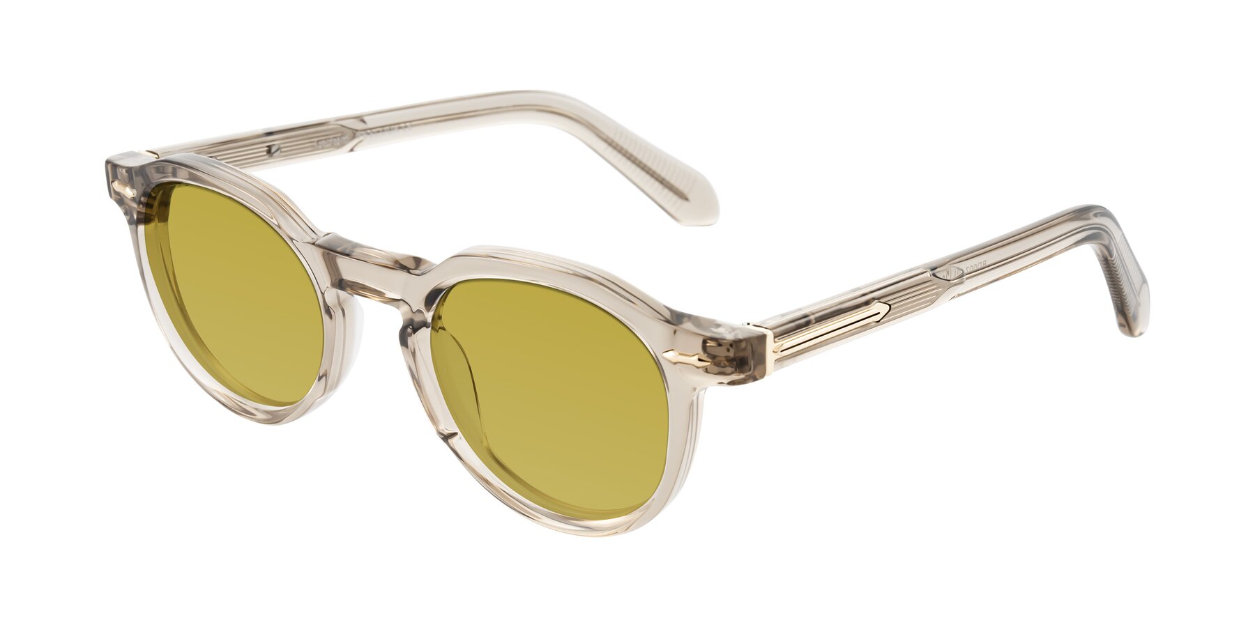 Angle of Lachard in Transparent Brown with Champagne Tinted Lenses