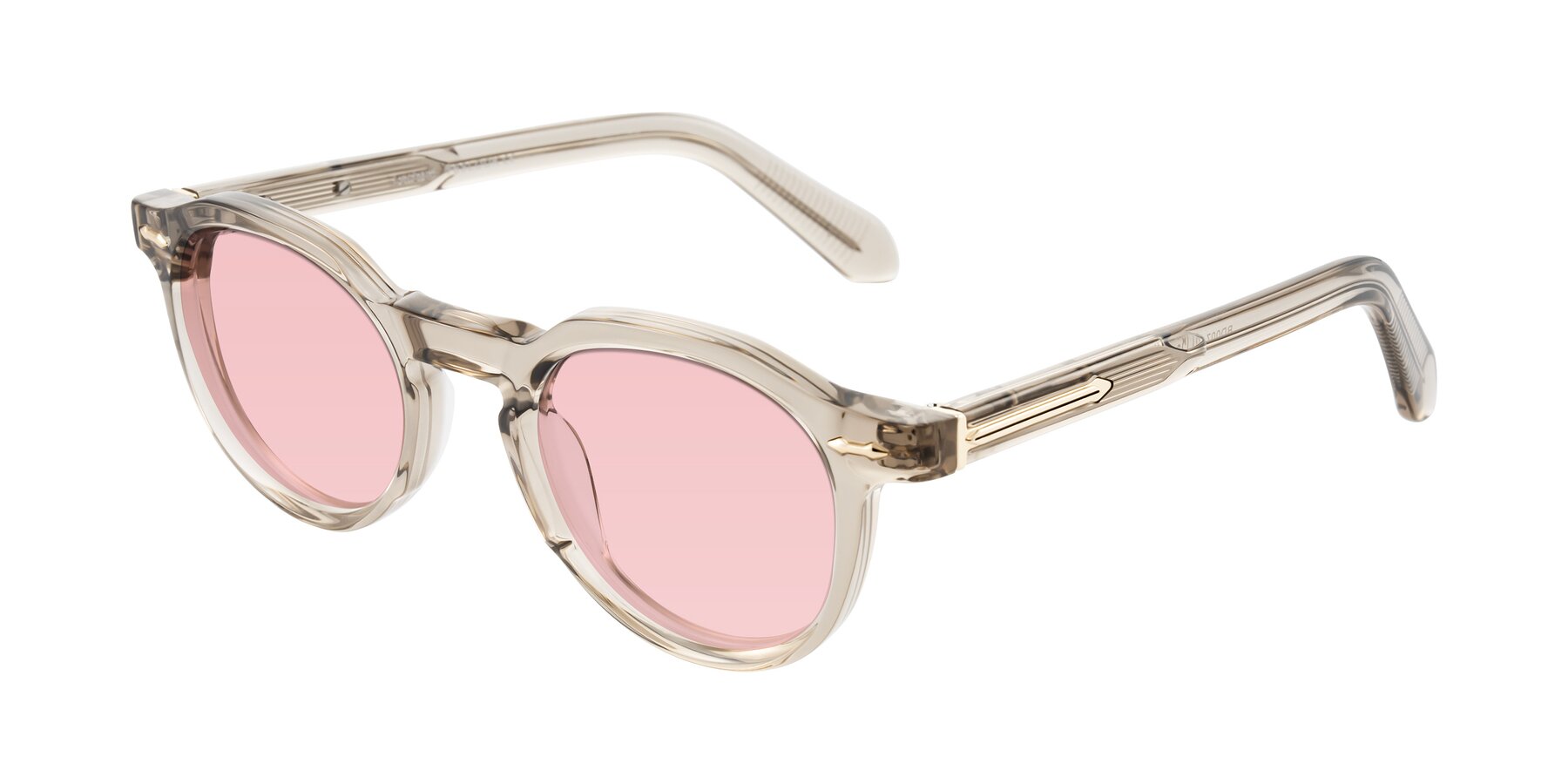 Angle of Lachard in Transparent Brown with Light Garnet Tinted Lenses