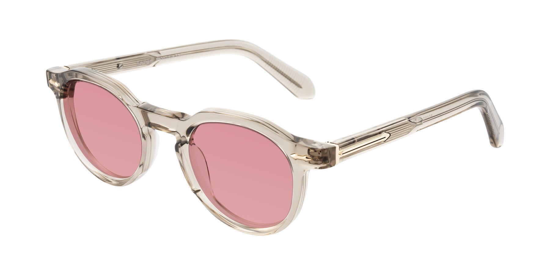 Angle of Lachard in Transparent Brown with Medium Garnet Tinted Lenses