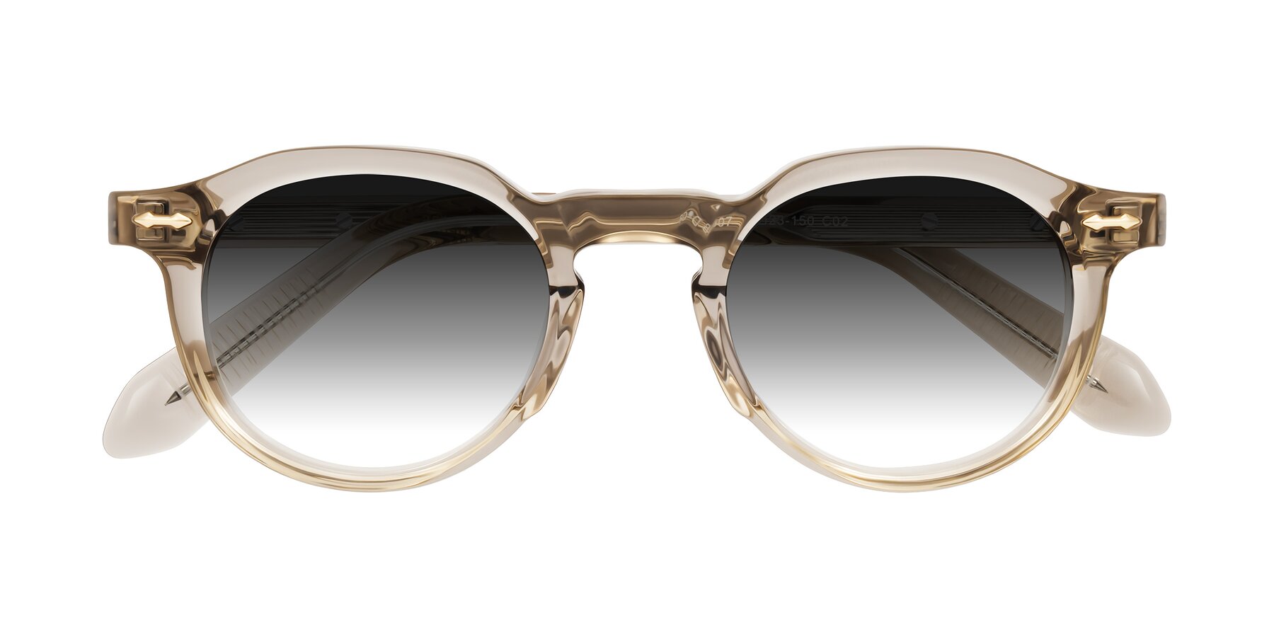 Folded Front of Lachard in Transparent Brown with Gray Gradient Lenses