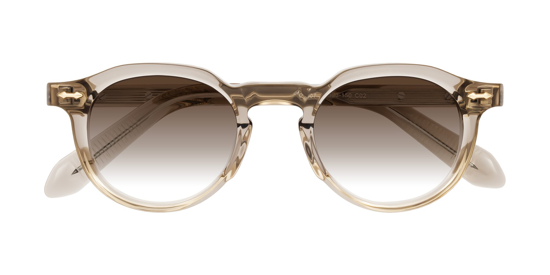 Folded Front of Lachard in Transparent Brown with Brown Gradient Lenses
