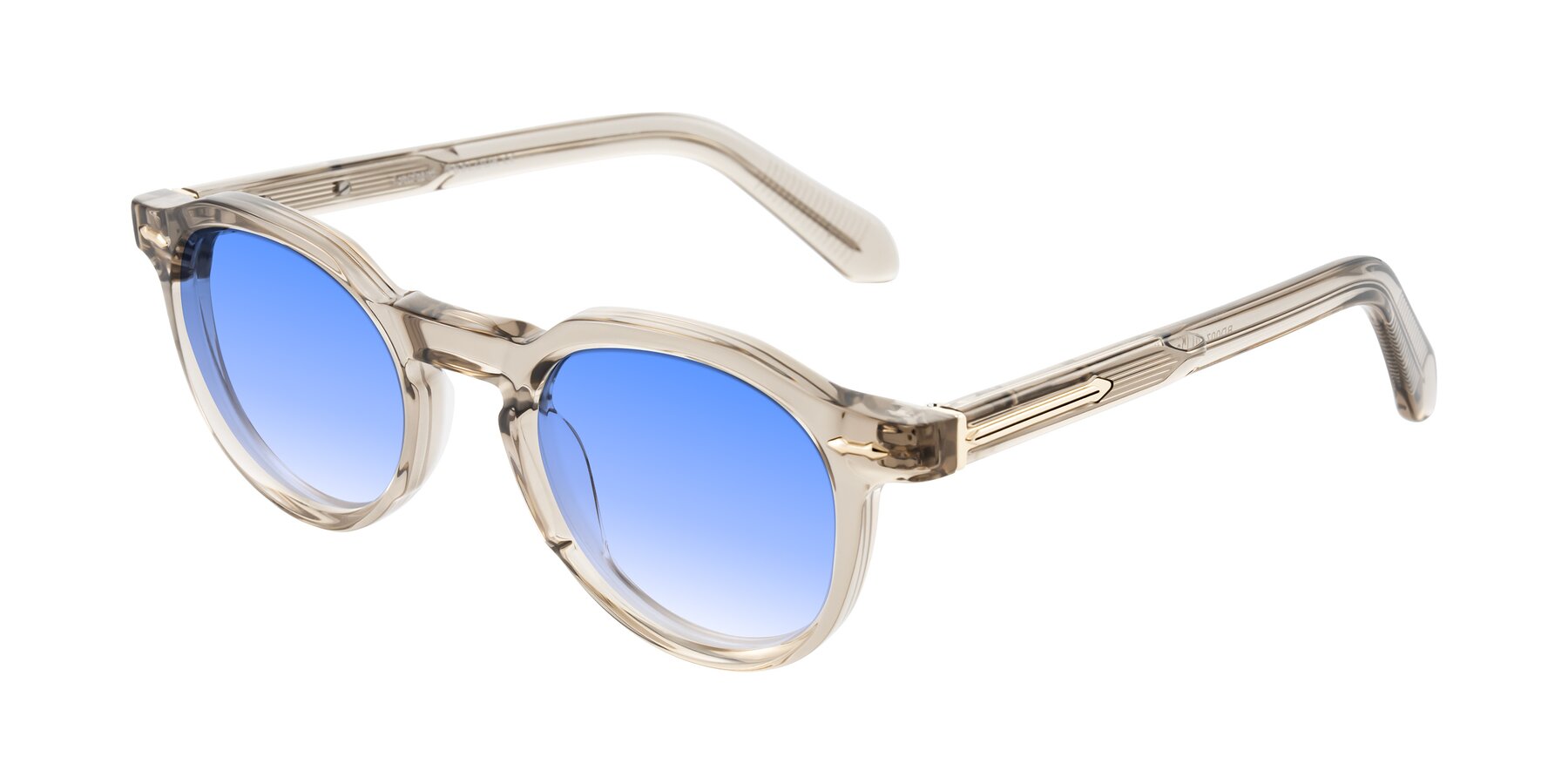 Angle of Lachard in Transparent Brown with Blue Gradient Lenses