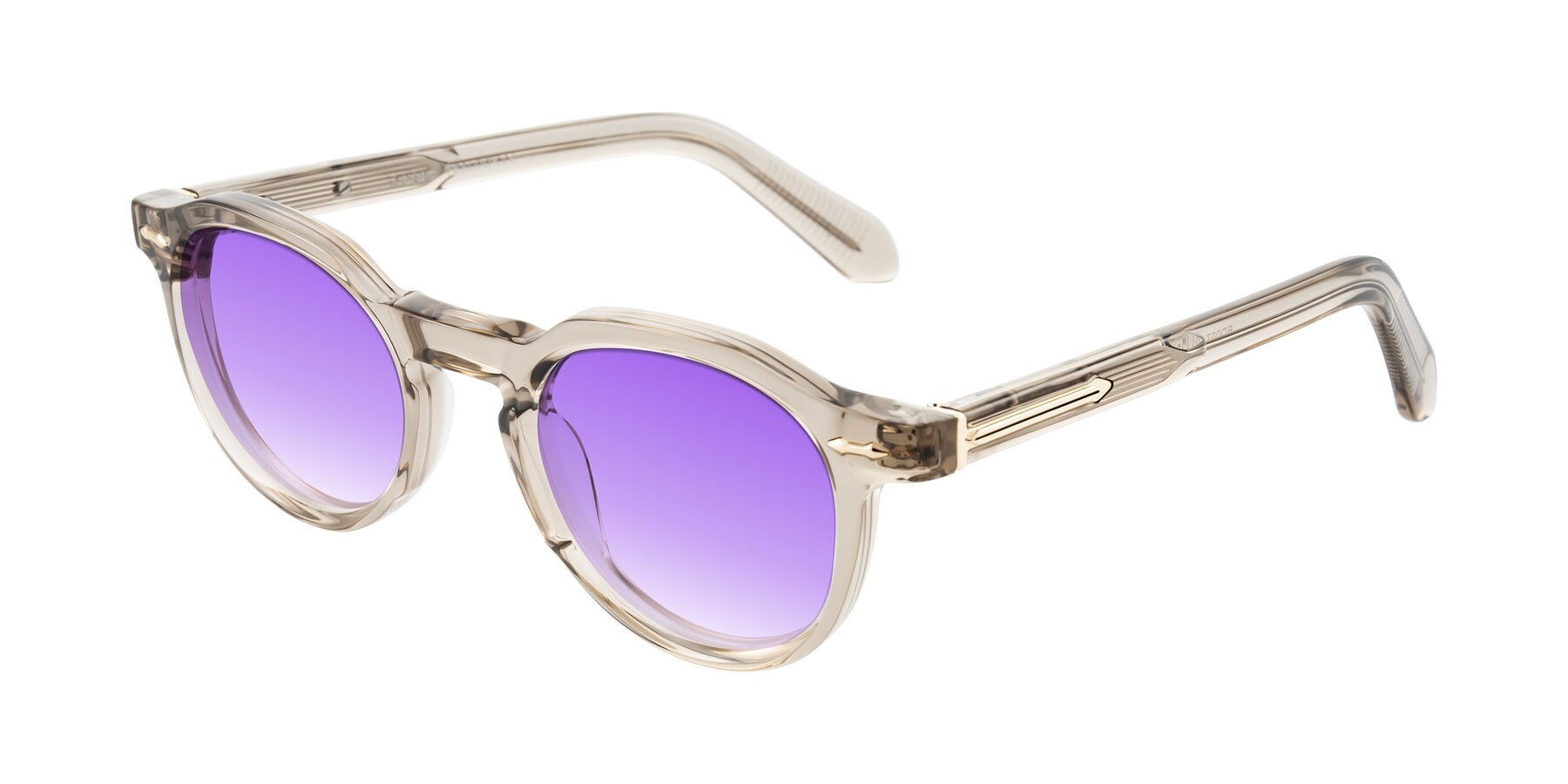 Angle of Lachard in Transparent Brown with Purple Gradient Lenses