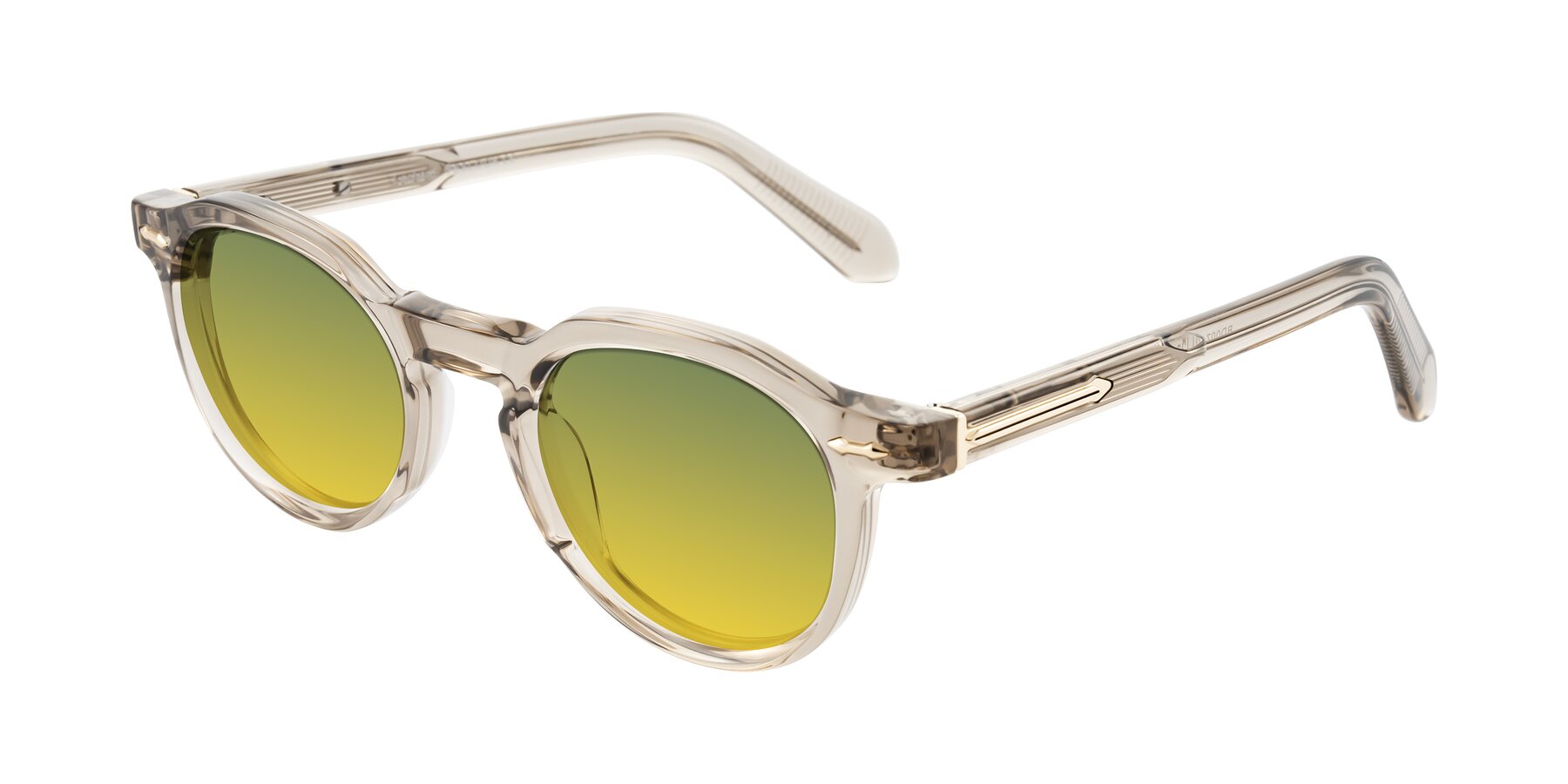 Angle of Lachard in Transparent Brown with Green / Yellow Gradient Lenses