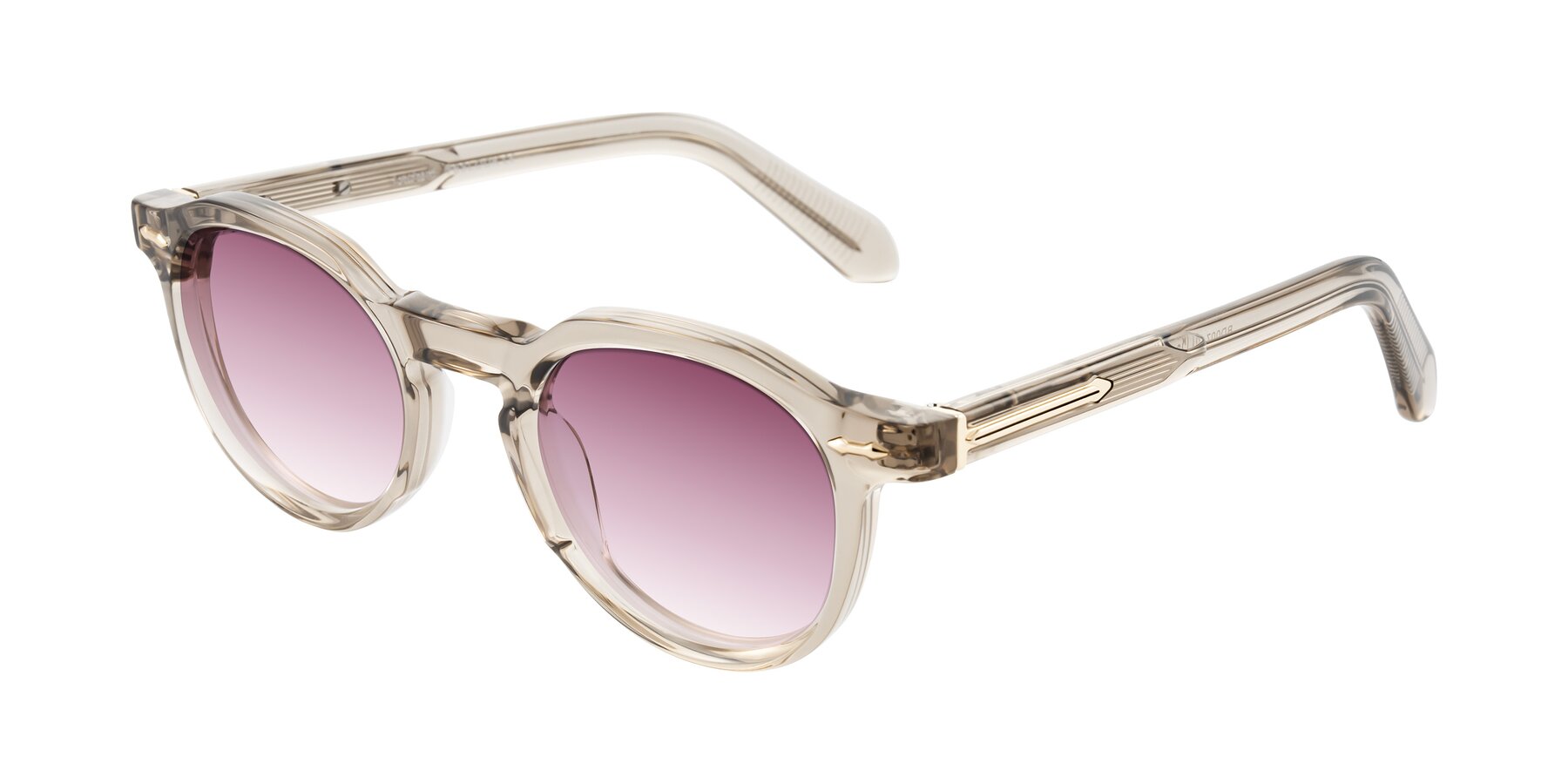 Angle of Lachard in Transparent Brown with Wine Gradient Lenses