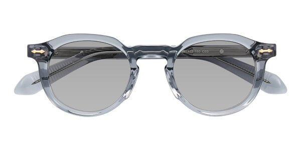 Front of Lachard in Crystal Dusty Blue