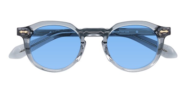 Front of Lachard in Crystal Dusty Blue