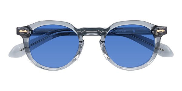 Front of Lachard in Crystal Dusty Blue