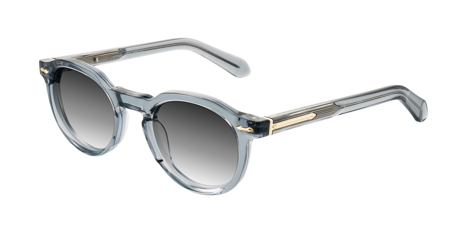 Angle of Lachard in Crystal Dusty Blue with Gray Gradient Lenses