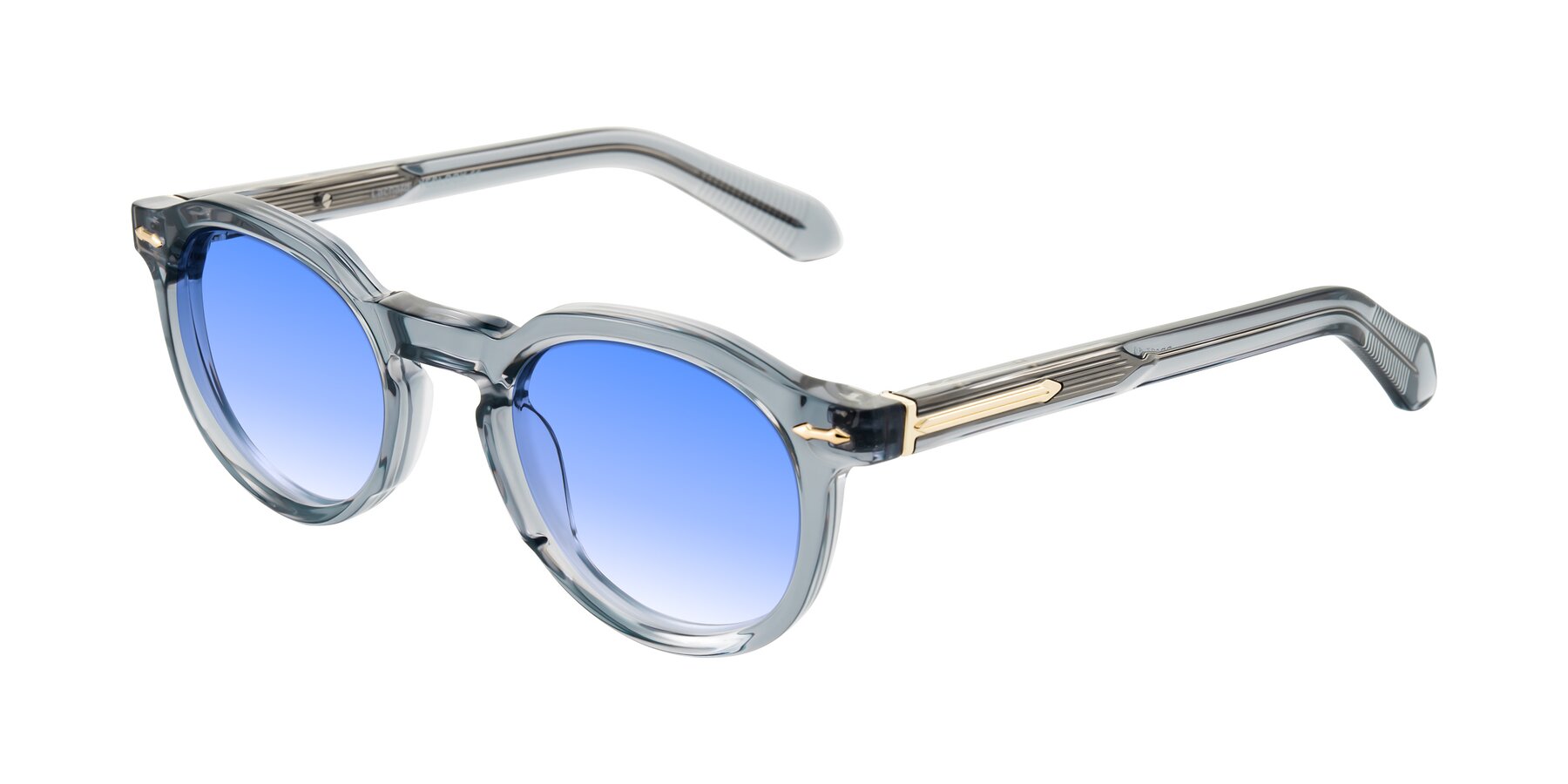 Angle of Lachard in Crystal Dusty Blue with Blue Gradient Lenses