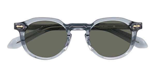 Front of Lachard in Crystal Dusty Blue