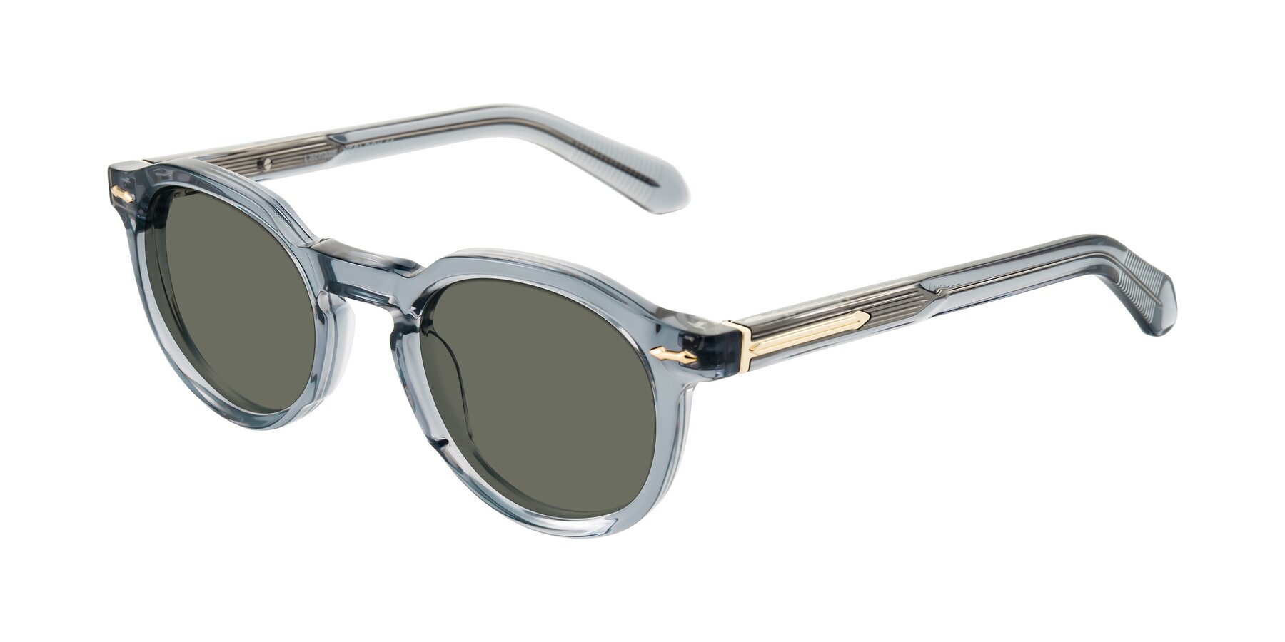 Angle of Lachard in Crystal Dusty Blue with Gray Polarized Lenses