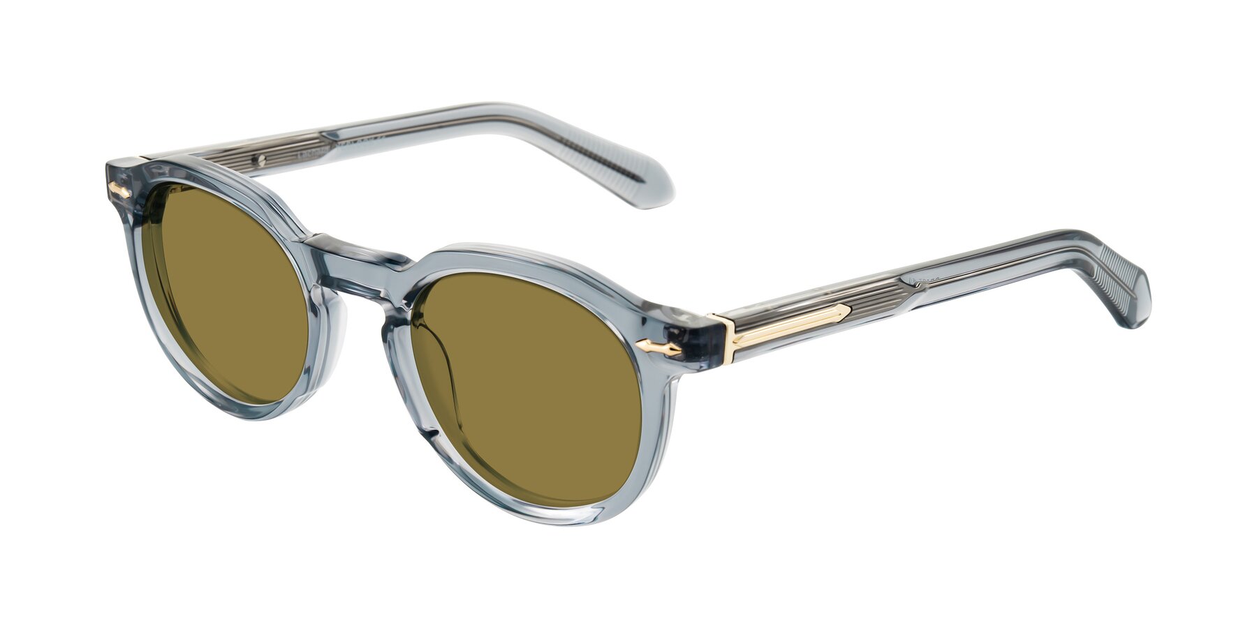 Angle of Lachard in Crystal Dusty Blue with Brown Polarized Lenses