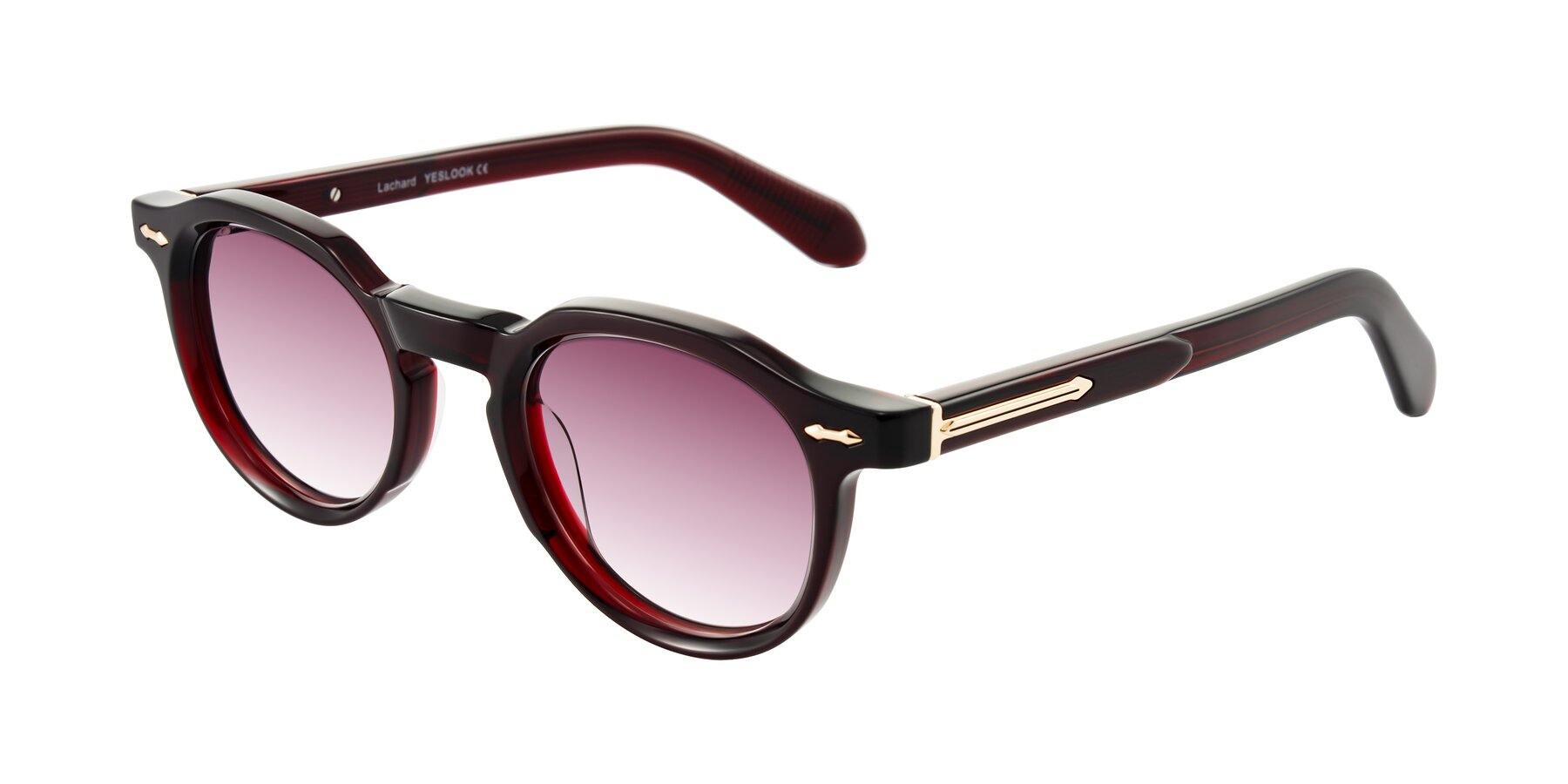 Angle of Lachard in Dark Cherry with Wine Gradient Lenses