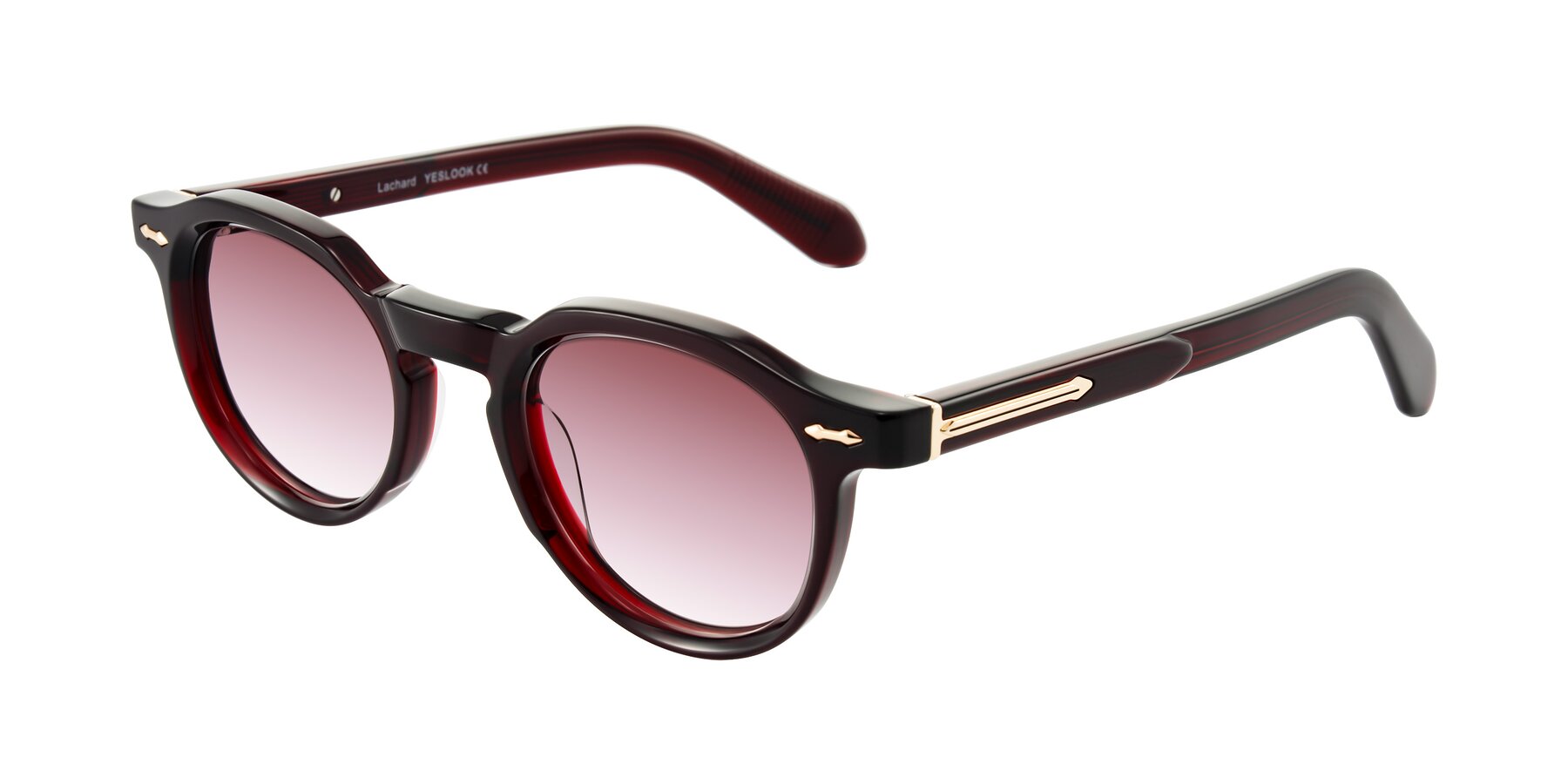 Angle of Lachard in Dark Cherry with Garnet Gradient Lenses