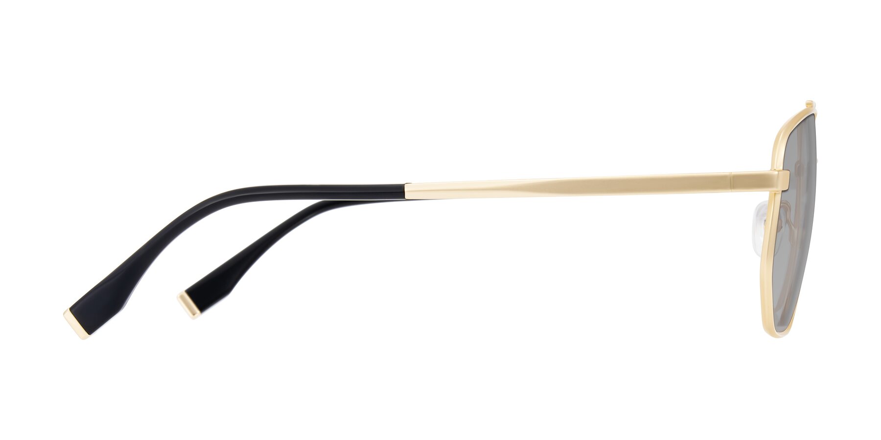 Side of Kailani in Gold/Matte Gold with Light Gray Tinted Lenses