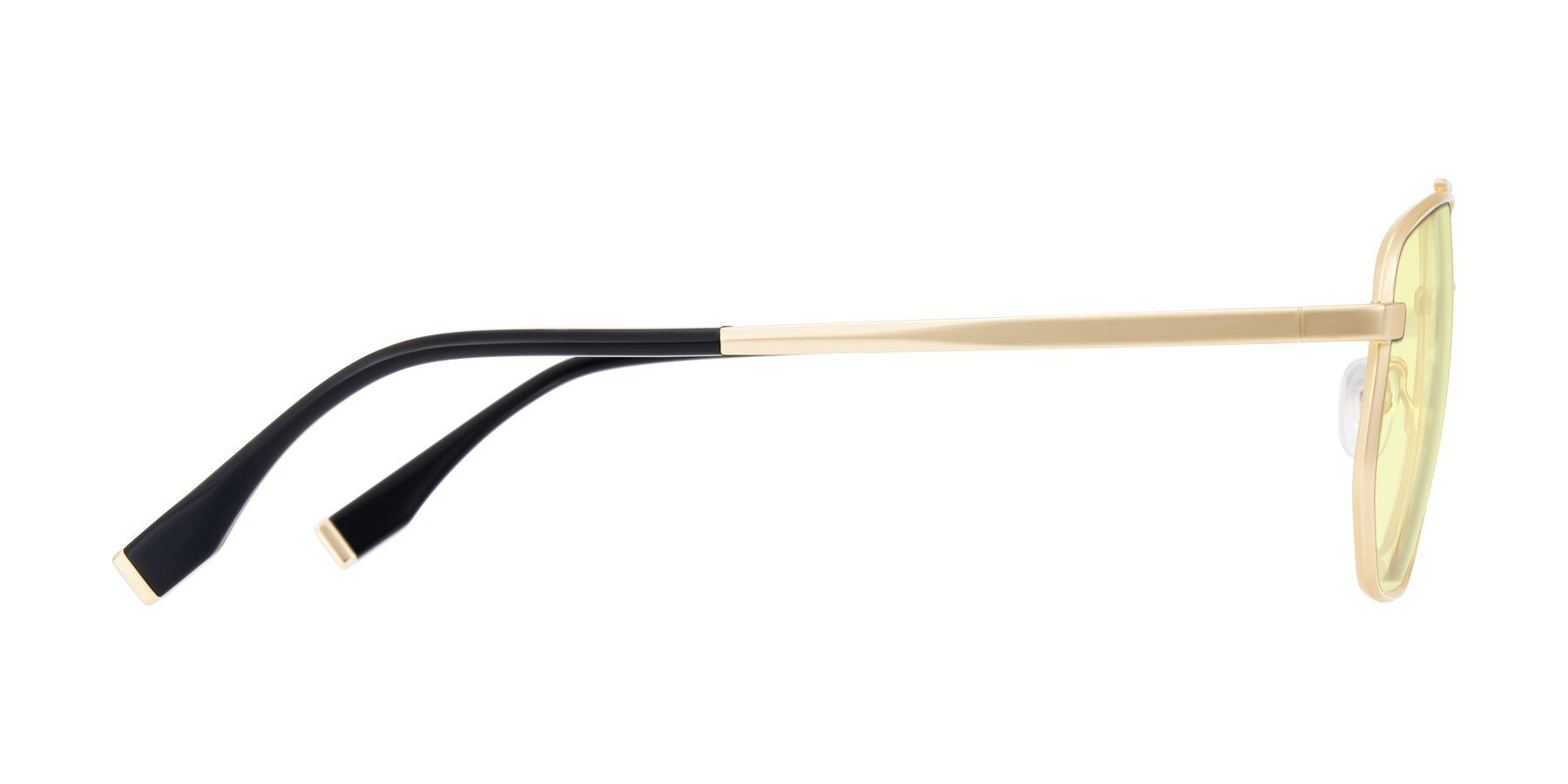 Side of Kailani in Gold/Matte Gold with Light Yellow Tinted Lenses