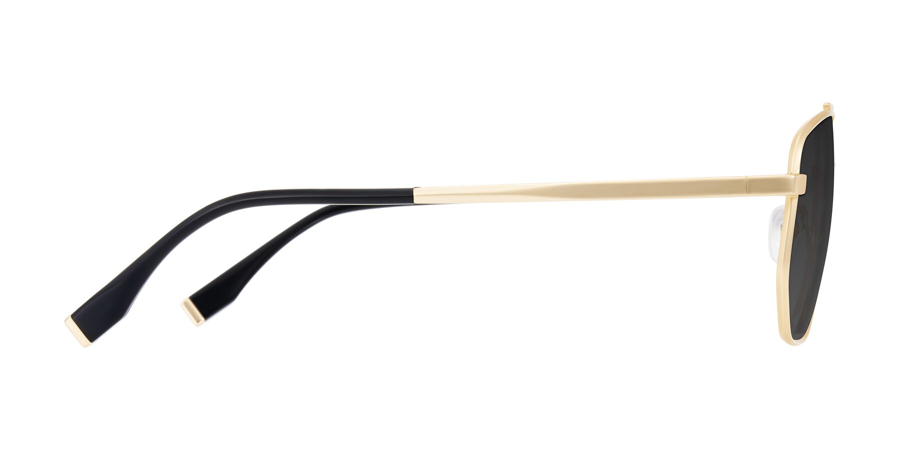 Side of Kailani in Gold/Matte Gold with Gray Tinted Lenses