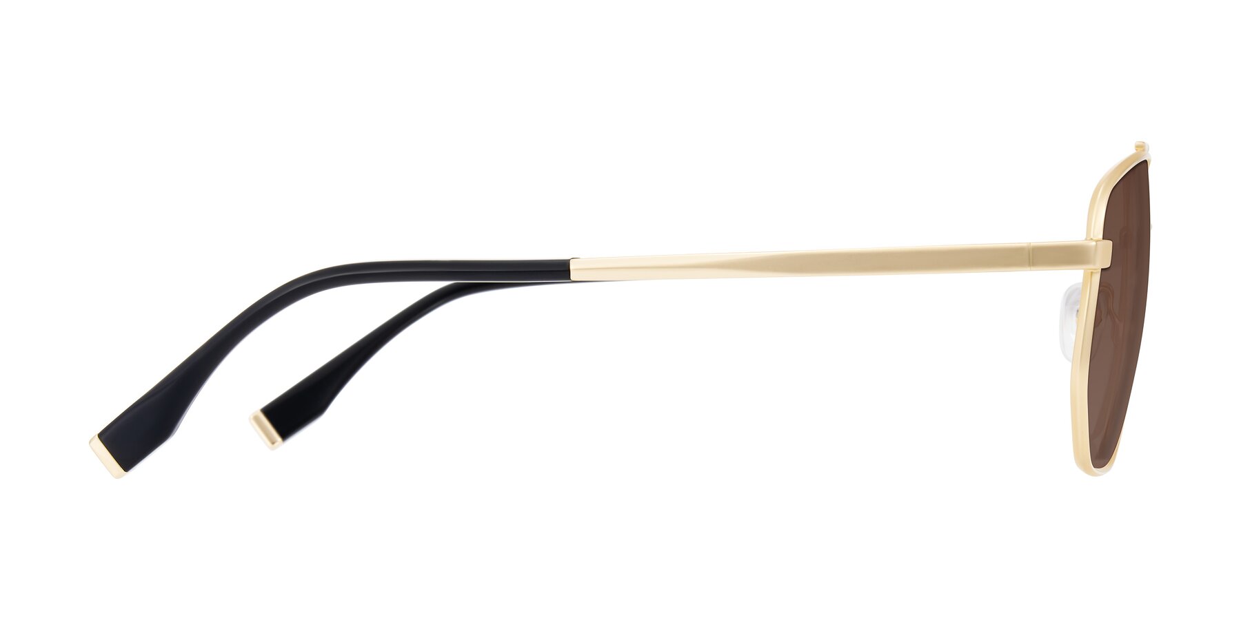 Side of Kailani in Gold/Matte Gold with Brown Tinted Lenses