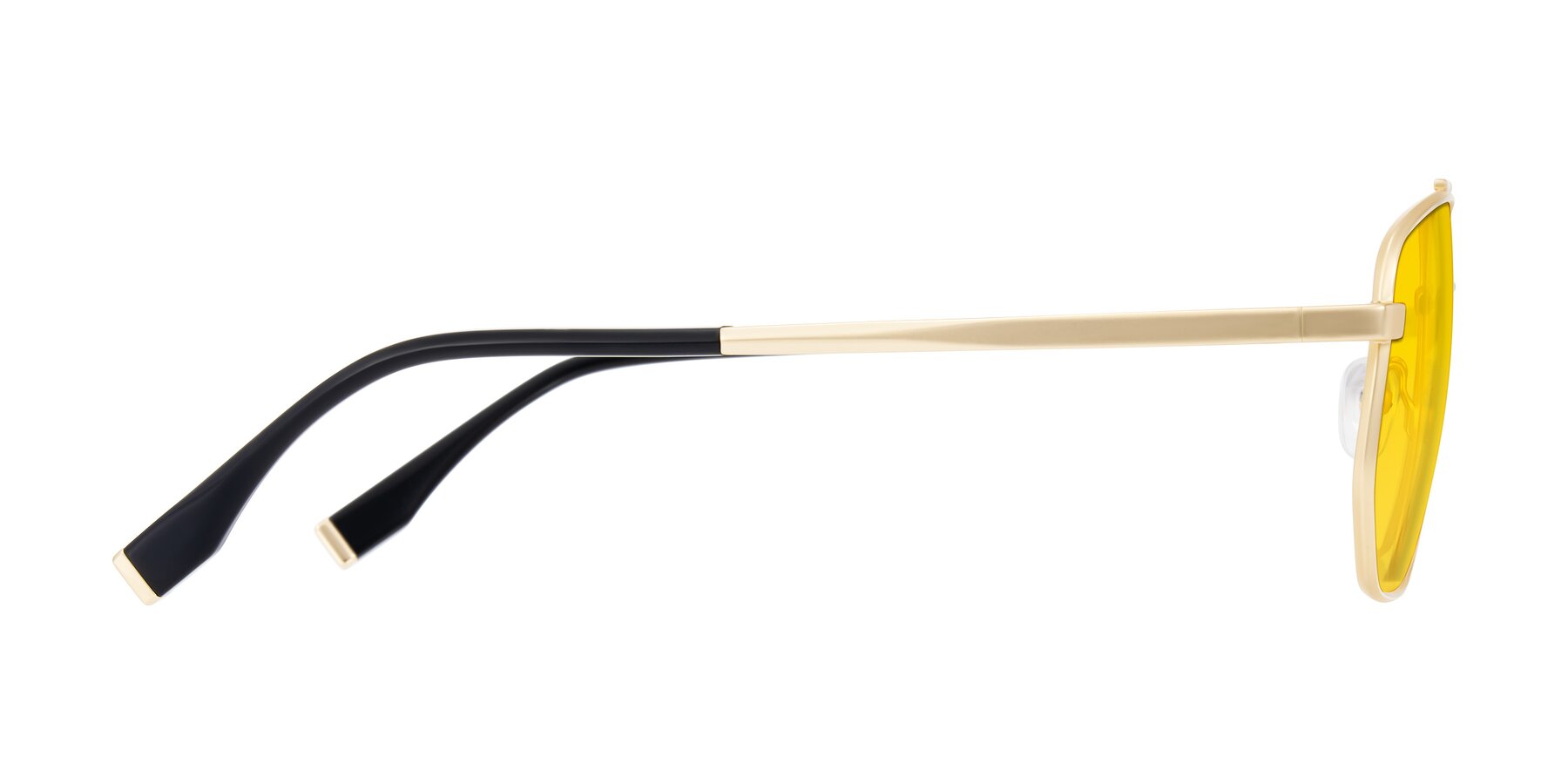 Side of Kailani in Gold/Matte Gold with Yellow Tinted Lenses