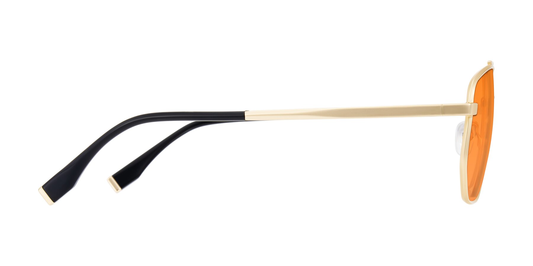 Side of Kailani in Gold/Matte Gold with Orange Tinted Lenses