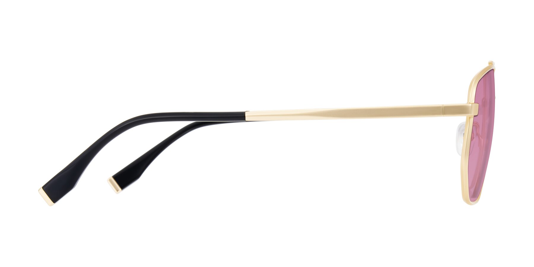 Side of Kailani in Gold/Matte Gold with Medium Wine Tinted Lenses