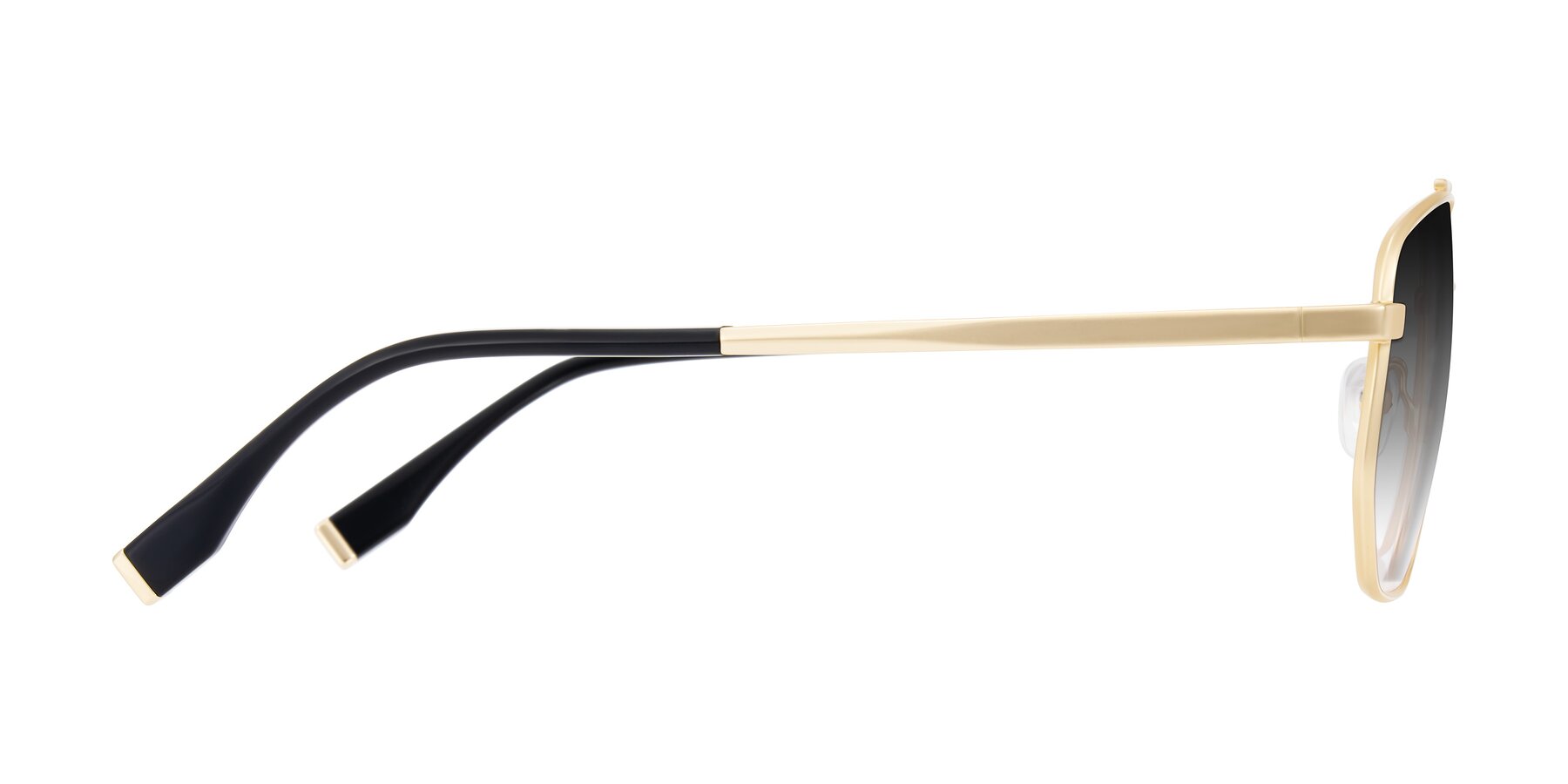 Side of Kailani in Gold/Matte Gold with Gray Gradient Lenses