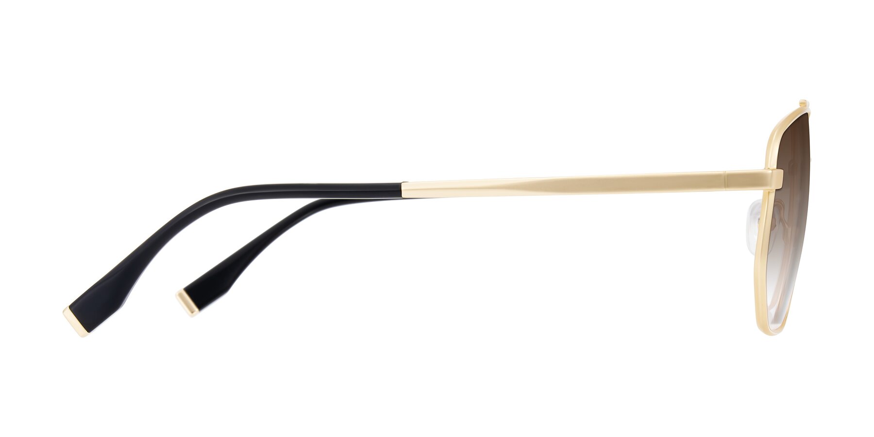 Side of Kailani in Gold/Matte Gold with Brown Gradient Lenses