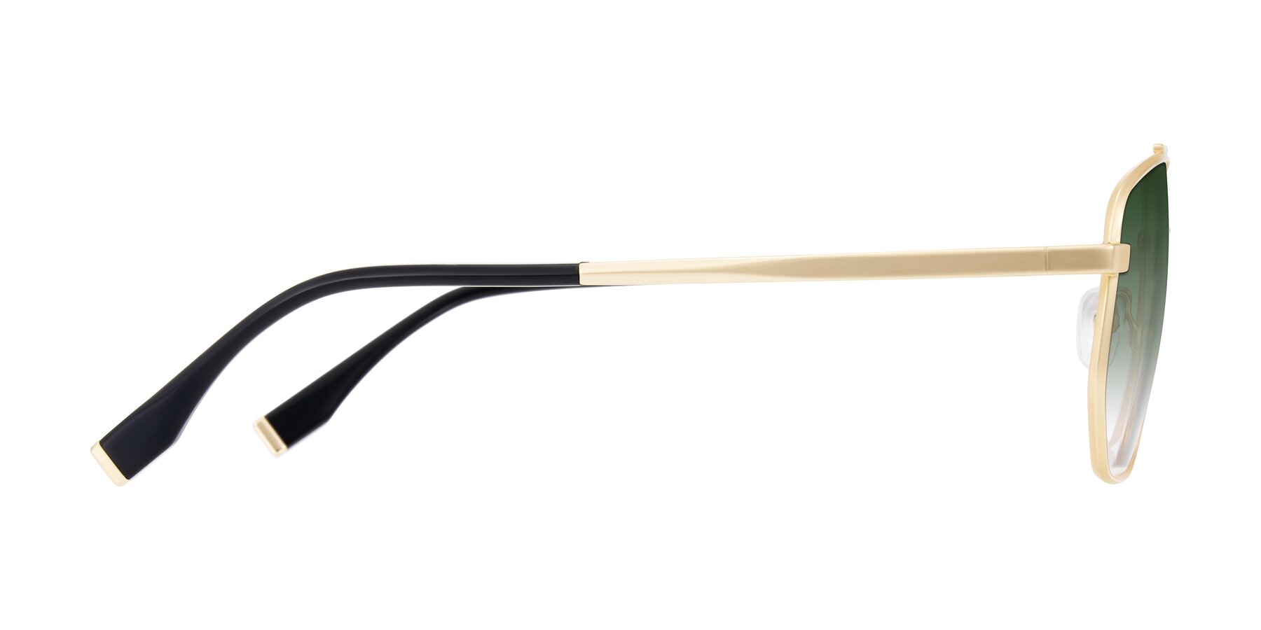 Side of Kailani in Gold/Matte Gold with Green Gradient Lenses