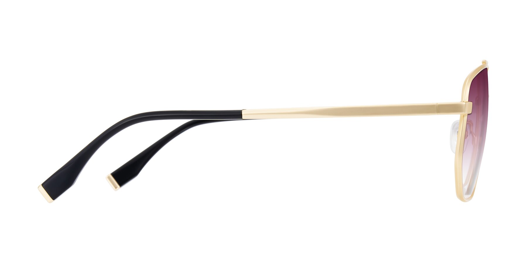 Side of Kailani in Gold/Matte Gold with Wine Gradient Lenses