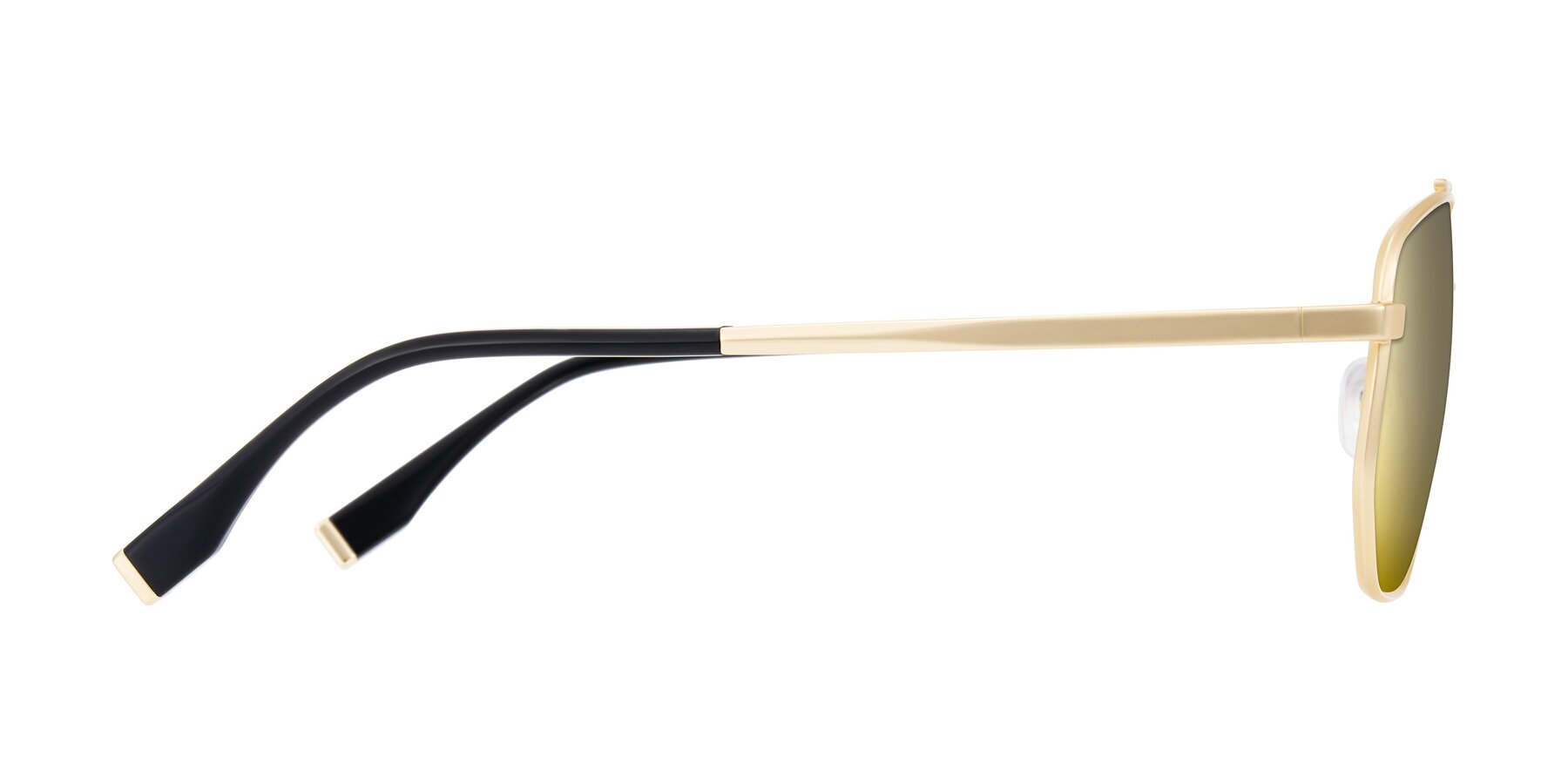 Side of Kailani in Gold/Matte Gold with Gold Mirrored Lenses