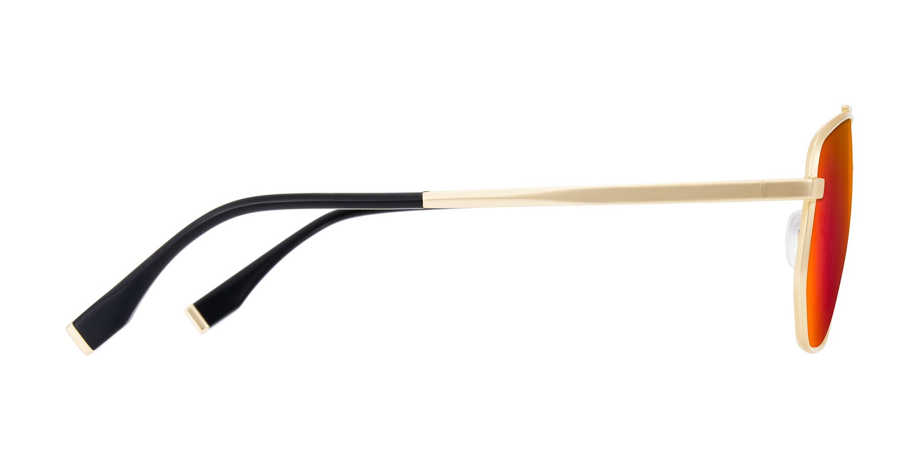 Side of Kailani in Gold/Matte Gold with Red Gold Mirrored Lenses