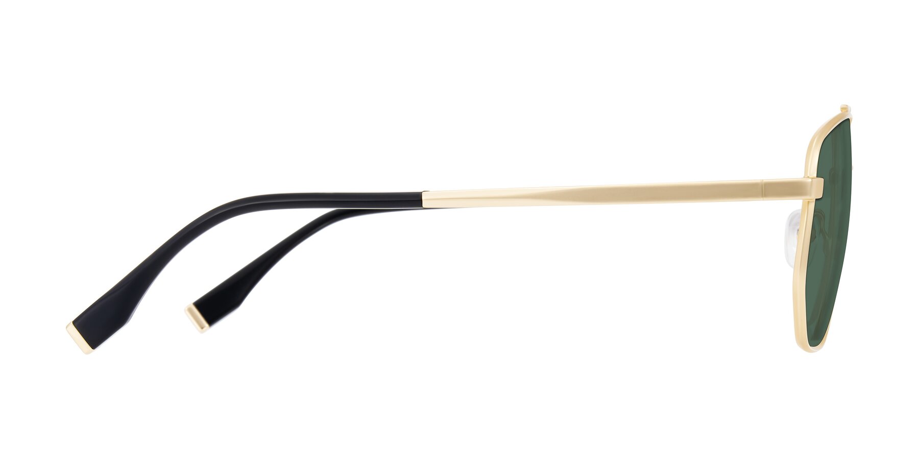 Side of Kailani in Gold/Matte Gold with Green Polarized Lenses