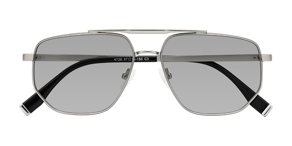 Front of Kailani in Silver/Matte Silver