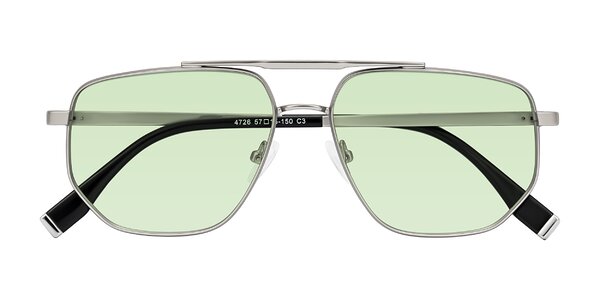 Front of Kailani in Silver/Matte Silver