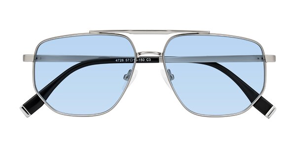 Front of Kailani in Silver/Matte Silver