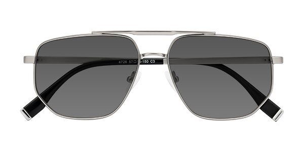Front of Kailani in Silver/Matte Silver