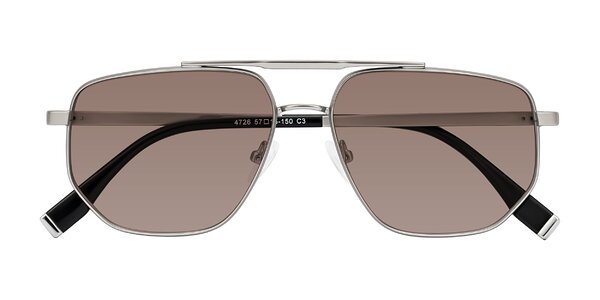 Front of Kailani in Silver/Matte Silver