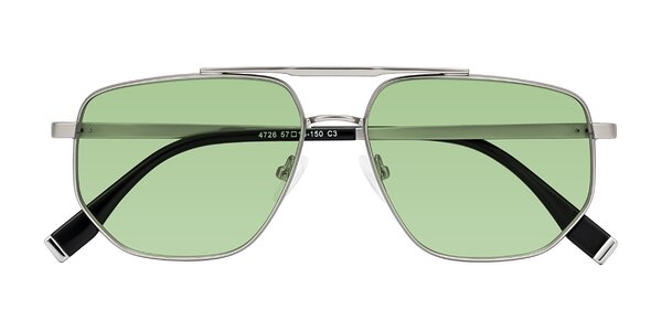 Front of Kailani in Silver/Matte Silver