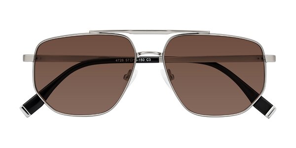 Front of Kailani in Silver/Matte Silver