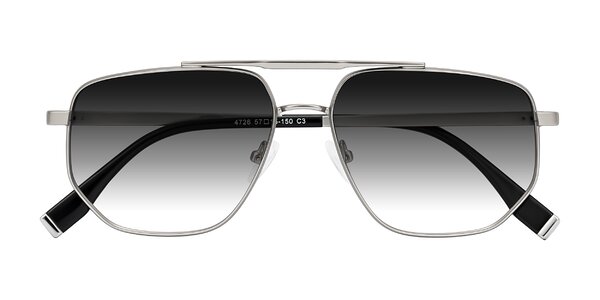 Front of Kailani in Silver/Matte Silver