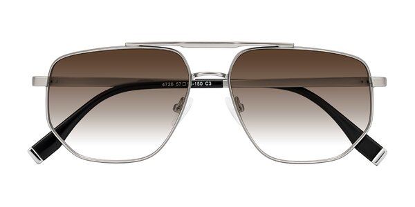 Front of Kailani in Silver/Matte Silver