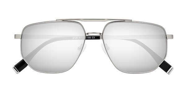 Front of Kailani in Silver/Matte Silver