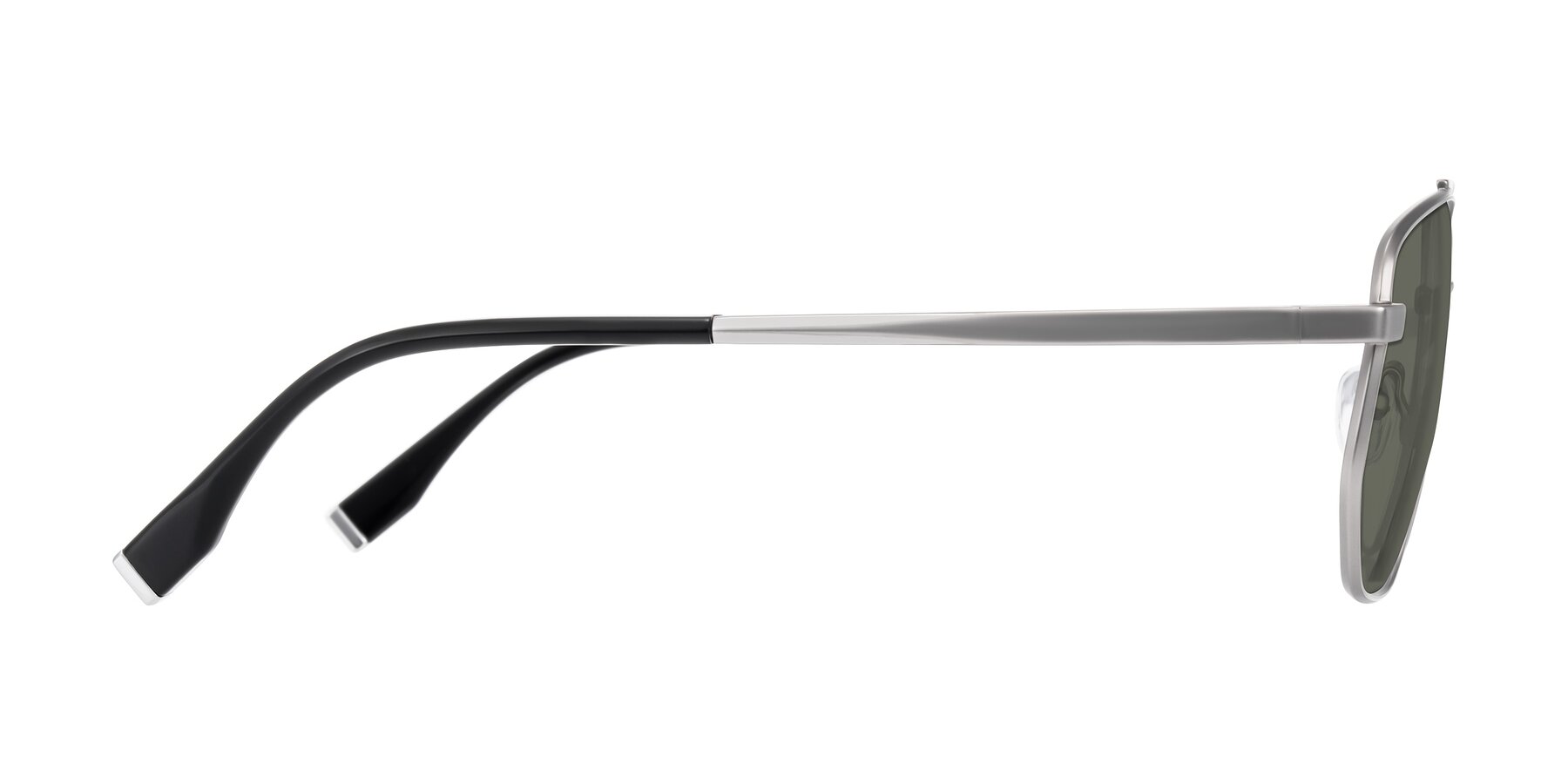Side of Kailani in Silver/Matte Silver with Gray Polarized Lenses