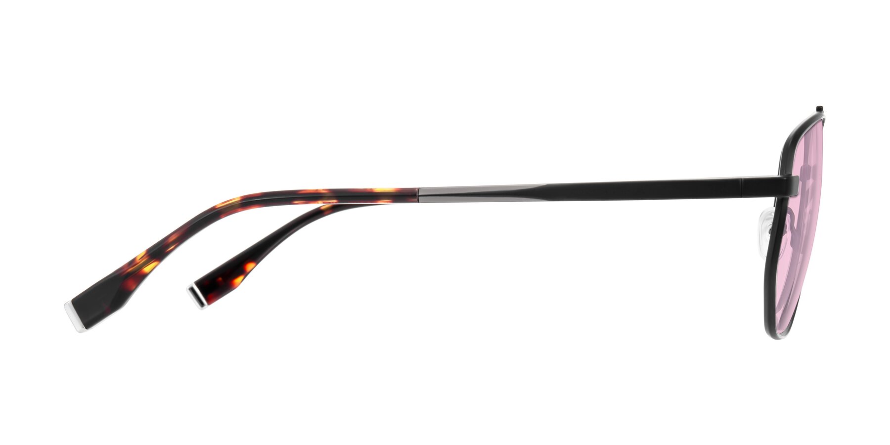 Side of Kailani in Gunmetal/Matte Dark Green with Light Pink Tinted Lenses